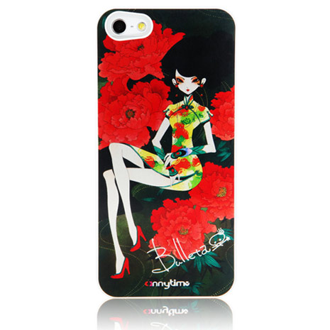 APPLE IPHONE 5 寶島漫波彩繪背蓋-Bulleta 花系列 牡丹