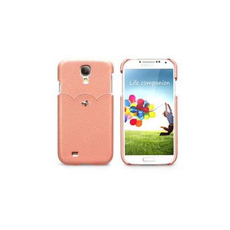 ZENUS SAMSUNG S4 粉嫩甜美 皮革硬式保護殼 粉紅