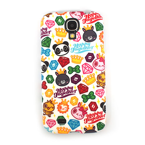 HAPPIPLAYGROUND SAMSUNG GALAXY S4 皇冠寶石熊 磨砂保護殼