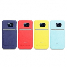 ZENUS SAMSUNG GALAXY S6 站立車線 皮革保護殼紅色