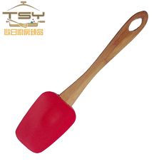 【TSY歐日廚房臻品】矽膠木柄刮刀紅-耐熱材質