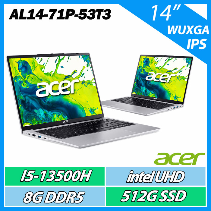 ACER 宏碁Aspire Lite AL14-71P-53T3 14吋 銀色(i5-13500H/8G/512G/W11)