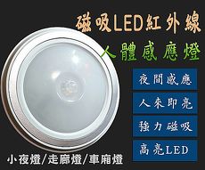 磁吸LED紅外線人體節能感應燈 超亮5LED燈珠 白光 黃光 小夜燈 衣櫃燈 車廂燈 人體感應 光源感應 照射距離大 感應靈敏白光