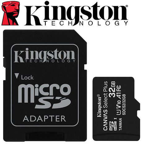 【限時免運】Kingston 金士頓 32GB 100MB/s microSDHC TF U1 A1 V10 記憶卡 (SDCS2/32GB)
