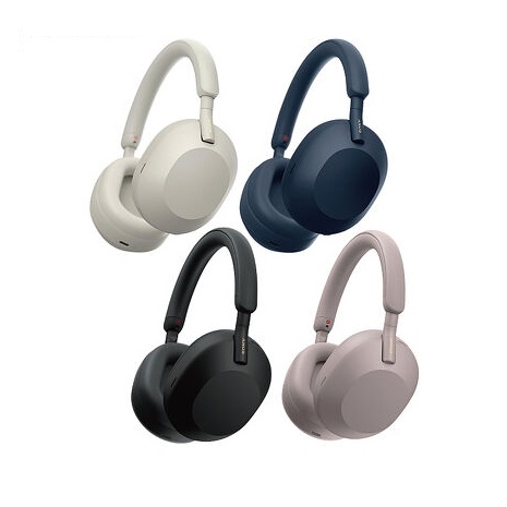 SONY 索尼 WH-1000XM5 真無線降噪耳罩耳機(台灣原廠公司貨)藍色