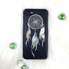 iPhone 8/8 plus // iPhone 7/7 plus 中台日專利悠遊卡手機殼+3D立體浮雕列印,捕夢網Elegance-惡魔黑 I AM IiPhone 6s Plus 圓孔