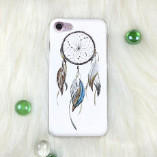 iPhone 8/8 plus // iPhone 7/7 plus 中台日專利悠遊卡手機殼+3D立體浮雕列印,捕夢網Elegance-天使白 I AM IiPhone 8