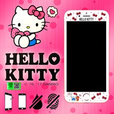 4.7吋 iPhone 7 Hello Kitty 凱蒂 彩繪玻璃手機螢幕保護貼
