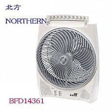 德國 北方 NORTHERN 14吋風罩充電式DC節能箱扇(LED照明燈) BFD14361