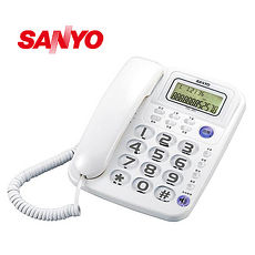 台灣哈理 三洋 SANYO 來電顯示有線電話 TEL-991 白 /鐵灰 2色