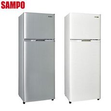 SAMPO 聲寶 250L 省電節能雙門電冰箱 SR-L25G(S2) 璀璨銀 / (W2) 典雅白
