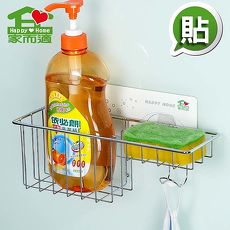 家而適 免釘無痕貼收納架洗潔精菜瓜布壁掛架1入