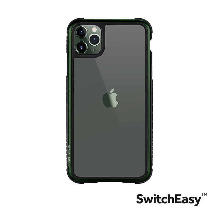SwitchEasy iPhone 11(6.1吋)軍規防摔玻璃殼-夜幕綠