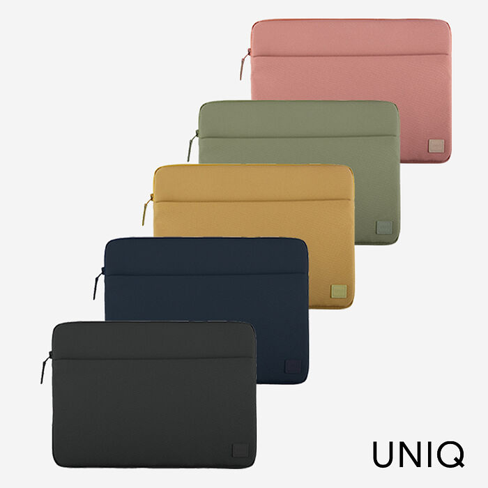 UNIQ Vienna MacBook 14吋防潑水輕薄筆電包桃粉色