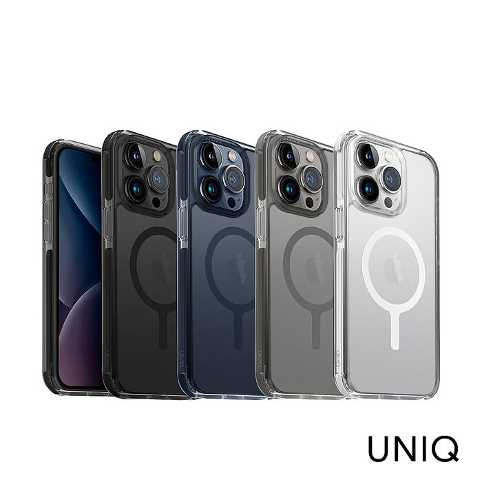 UNIQ iPhone 15 Pro Max 6.7吋 Combat四角強化軍規磁吸防摔三料保護殼黑色