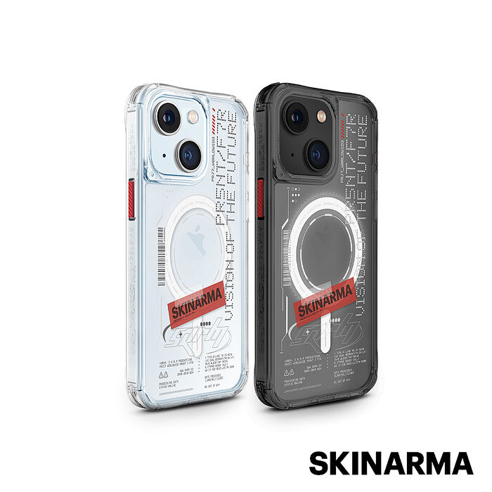 Skinarma iPhone 15 Orion未來科技磁吸防摔手機殼 附扣具透明