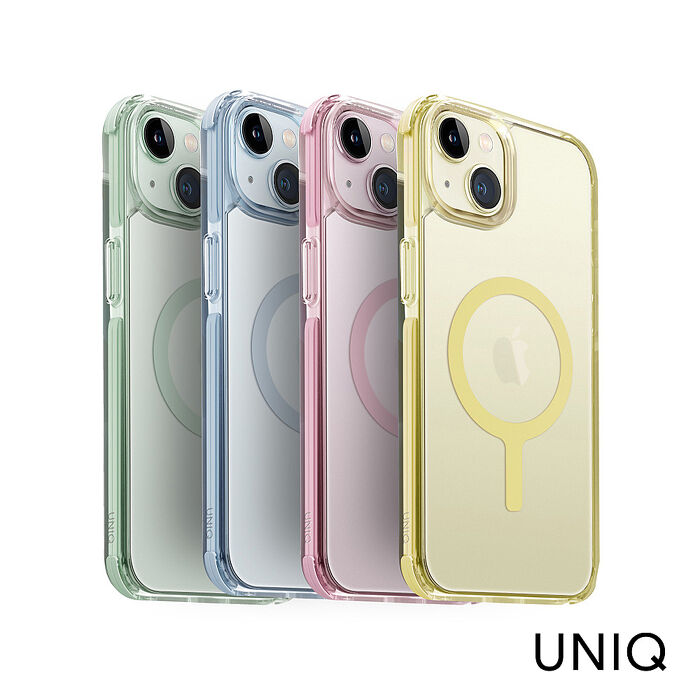 UNIQ iPhone 15 Plus 6.7吋Combat 四角強化軍規磁吸防摔三料保護殼嫩藍