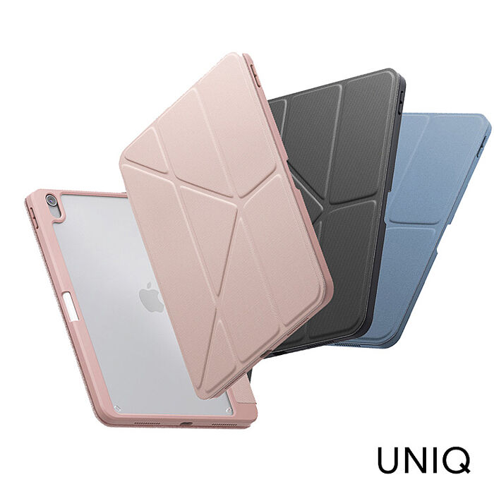 UNIQ iPad Air 11吋 (2024 M2/M3) Moven 磁吸帶筆槽透明平板保護套冰藍