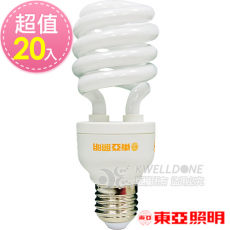 東亞照明 24W半螺型燈泡【台灣製造 】黃光20入