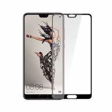 HUAWEI P20 Pro (6.1吋) 全膠滿版9H鋼化日規玻璃保護貼/黑色