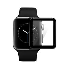 Apple Watch 全膠硬邊3D曲面全覆蓋超薄鋼化保護貼-44mm/40mm黑色