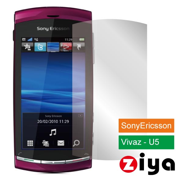 ZIYA Sony Ericsson Vivaz U5抗刮亮面螢幕保護貼 - 2入
