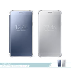 Samsung三星 原廠Galaxy A7 2016專用 全透視鏡面感應皮套 Clear View /智慧側掀保護套 /翻蓋智能 /滑動接聽【台灣公司貨】銀色