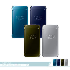 Samsung三星 原廠Galaxy S6 G920專用 全透視鏡面感應皮套 Clear View /智慧側掀保護套 /翻蓋智能 /滑動接聽金色