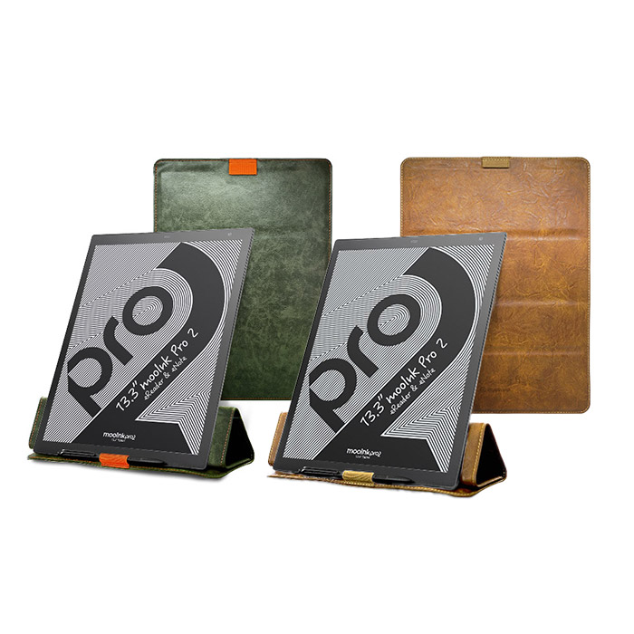 mooInk Pro 2 13.3吋電子書閱讀器+13.3 吋折疊皮套綠