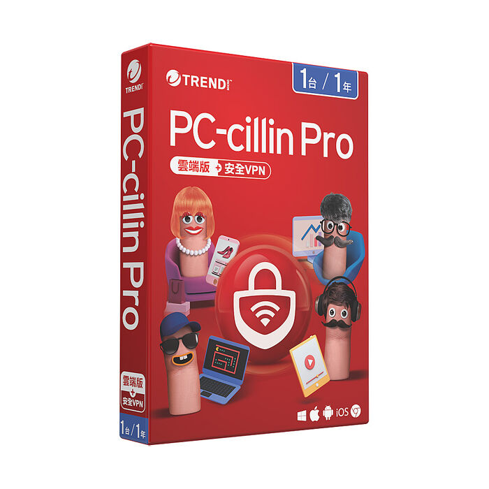 Trend Micro 趨勢科技 PC-cillin Pro 2024 一年一台標準盒裝