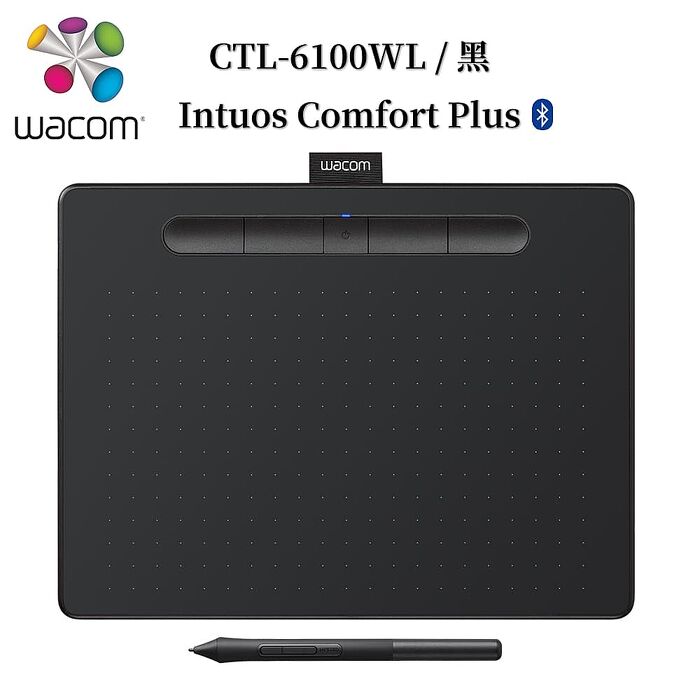 Wacom Intuos Comfort Plus Medium 繪圖板 (藍芽版)(黑) CTL-6100WL/K0-C