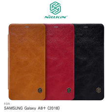 NILLKIN SAMSUNG Galaxy A8+ (2018) 秦系列皮套棕色