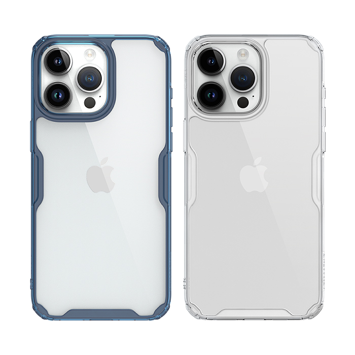 NILLKIN Apple iPhone 15、15 Plus、15 Pro、15 Pro Max 本色 Pro 保護套15透藍