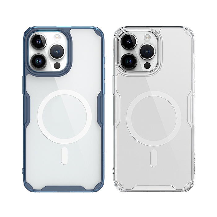 NILLKIN Apple iPhone 15、15 Plus、15 Pro 、15 Pro Max 本色 Pro 磁吸保護套15 Plus透藍