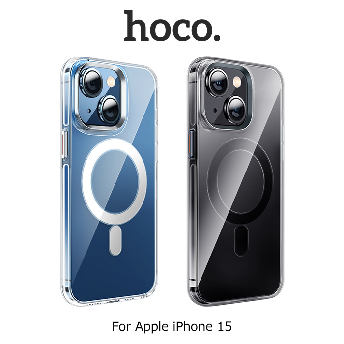 hoco hoco Apple iPhone 15/15 Plus/15 Pro/15 Pro Max AS3 琥珀磁吸保護殼iPhone 15 Plus 透黑
