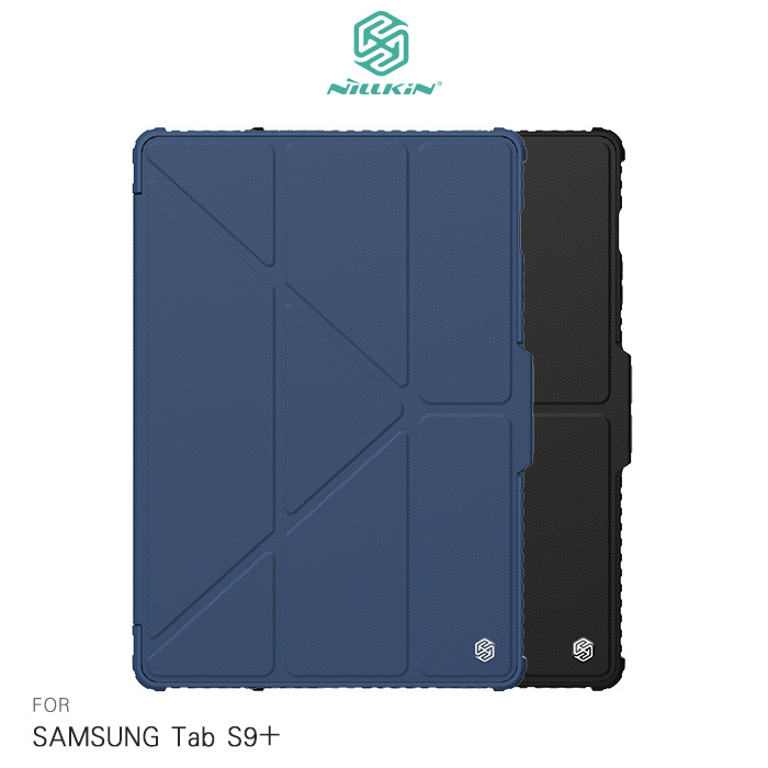 NILLKIN SAMSUNG Tab S9+ 悍甲 Pro 皮套(多角度摺疊款)藍色
