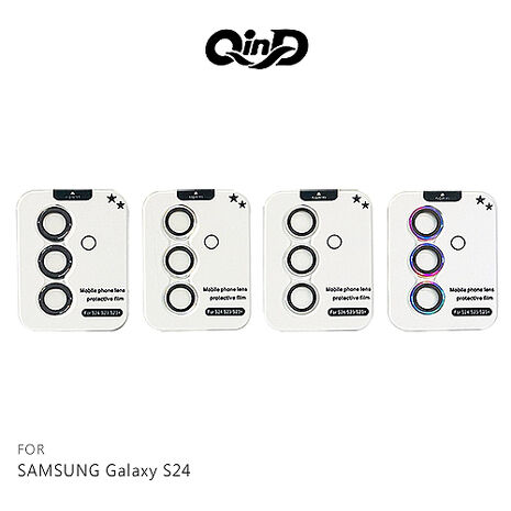 QinD SAMSUNG 三星 Galaxy S24/S24 +/S24 Ultra 鷹眼鏡頭保護貼 鏡頭貼 鏡頭蓋 鏡頭圈 定位貼膜神器S24 Ultra炫彩