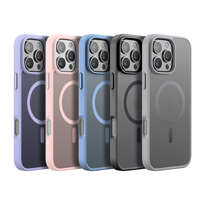 DUX DUCIS Apple 蘋果 iPhone 16系列 Yind 磁吸保護殼 手機殼 磁吸哲殼 保護套 霧面不沾指紋 軟邊保護套 防摔殼 防摔套 MagSafe16 - 灰色