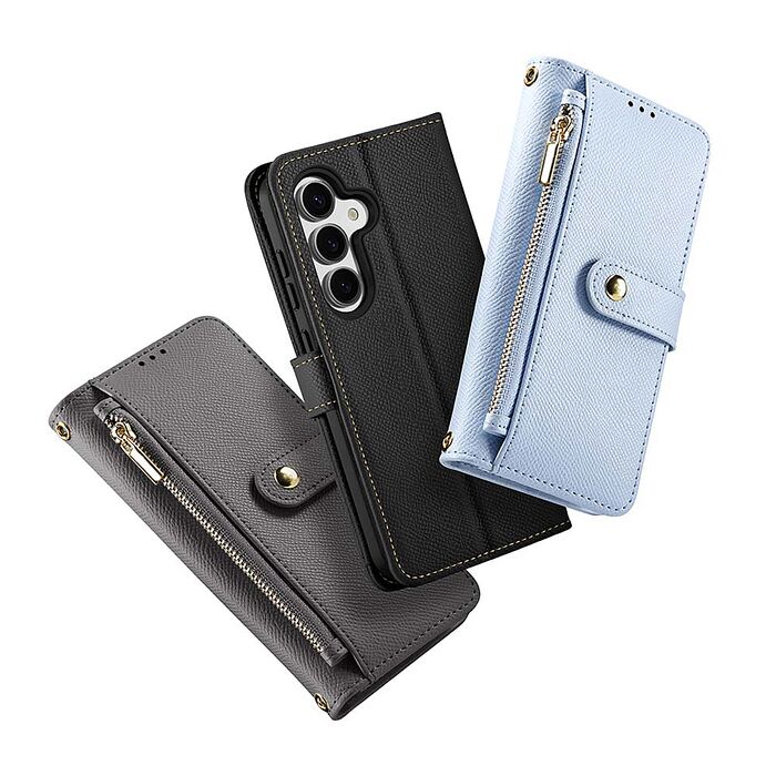 DUX DUCIS SAMSUNG 三星 Galaxy S25系列 LAWA 二合一錢包保護套 側翻皮套 真皮皮套 保護套 手機套 分離式皮套 磁吸皮套 可站立 可插卡 支援 MagSafe灰色-S25