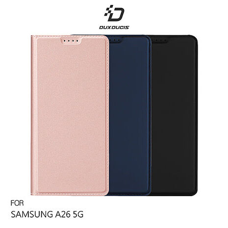 DUX DUCIS SAMSUNG 三星 Galaxy A26 5G SKIN Pro 皮套 側翻皮套玫瑰金