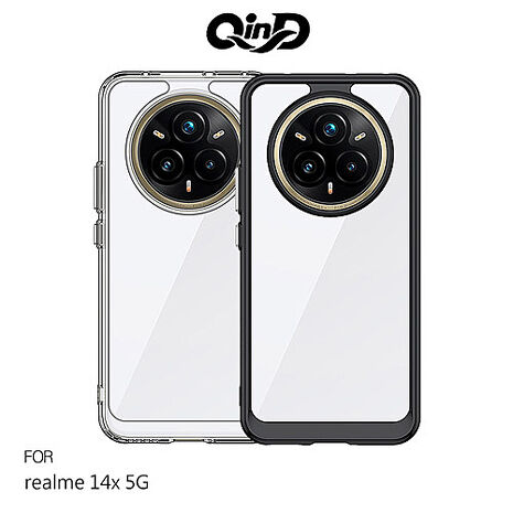QinD realme 14x 5G 雙料太空殼 手機殼透明