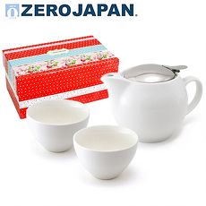 【ZERO JAPAN】典藏陶瓷一壺兩杯超值禮盒組(白色)