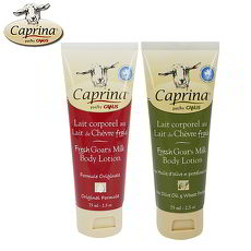 【Caprina肯拿士】新鮮山羊奶身體乳液75ml(原味+橄欖油小麥蛋白)2入組