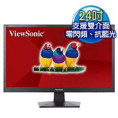 ViewSonic優派 VA2407h 24型 護眼寬螢幕(1920×1080/D-Sub+HDMI)
