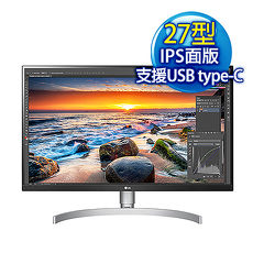 LG樂金 27UK850-W 27型電競螢幕(3840 x 2160/HDMI+DP+USB+type-C/喇叭5W*2)