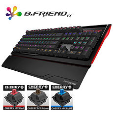B.FRIEND MK1R 有線鍵盤(機械式/多彩背光/Cherry軸)