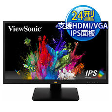 ViewSonic優派 VA2410-MH 24型 護眼寬螢幕(1920×1080/D-Sub+HDMI/2W*2)