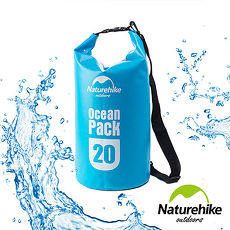 Naturehike 500D戶外超輕量防水袋 收納袋 漂流袋20L 天藍