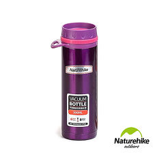 Naturehike 情侶款 旅行登山便攜運動304不鏽鋼真空保溫瓶 悶燒罐0.5L 紫紅