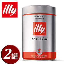 【illy】意利摩卡中焙咖啡粉250g 二罐組